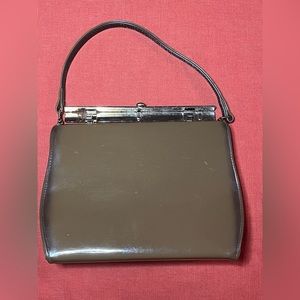 Town & Country Vintage Green Patent leather Hand Bag